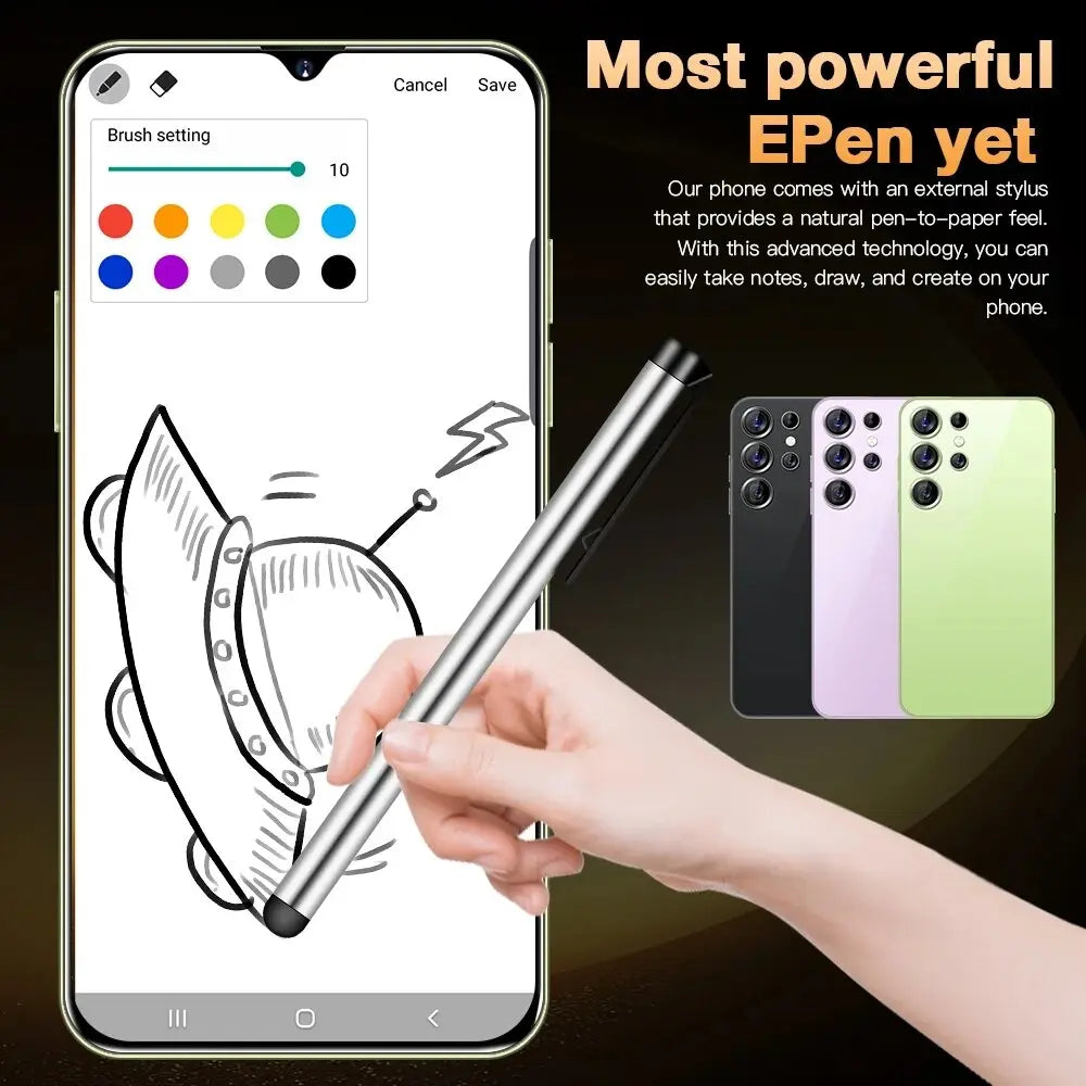 2023 New Hot S23 Ultra Smartphone 7.3 inch Full Screen 4G 5G Synthemetric