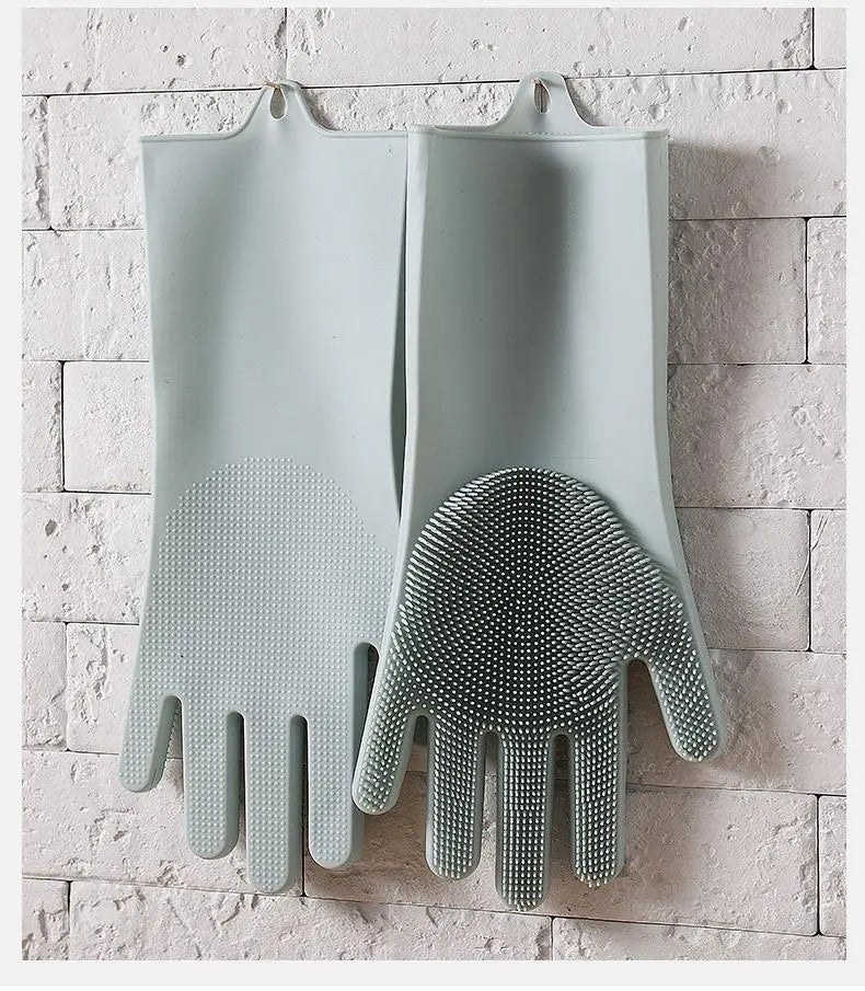 Gants de vaisselle magique en silicone synthemetric